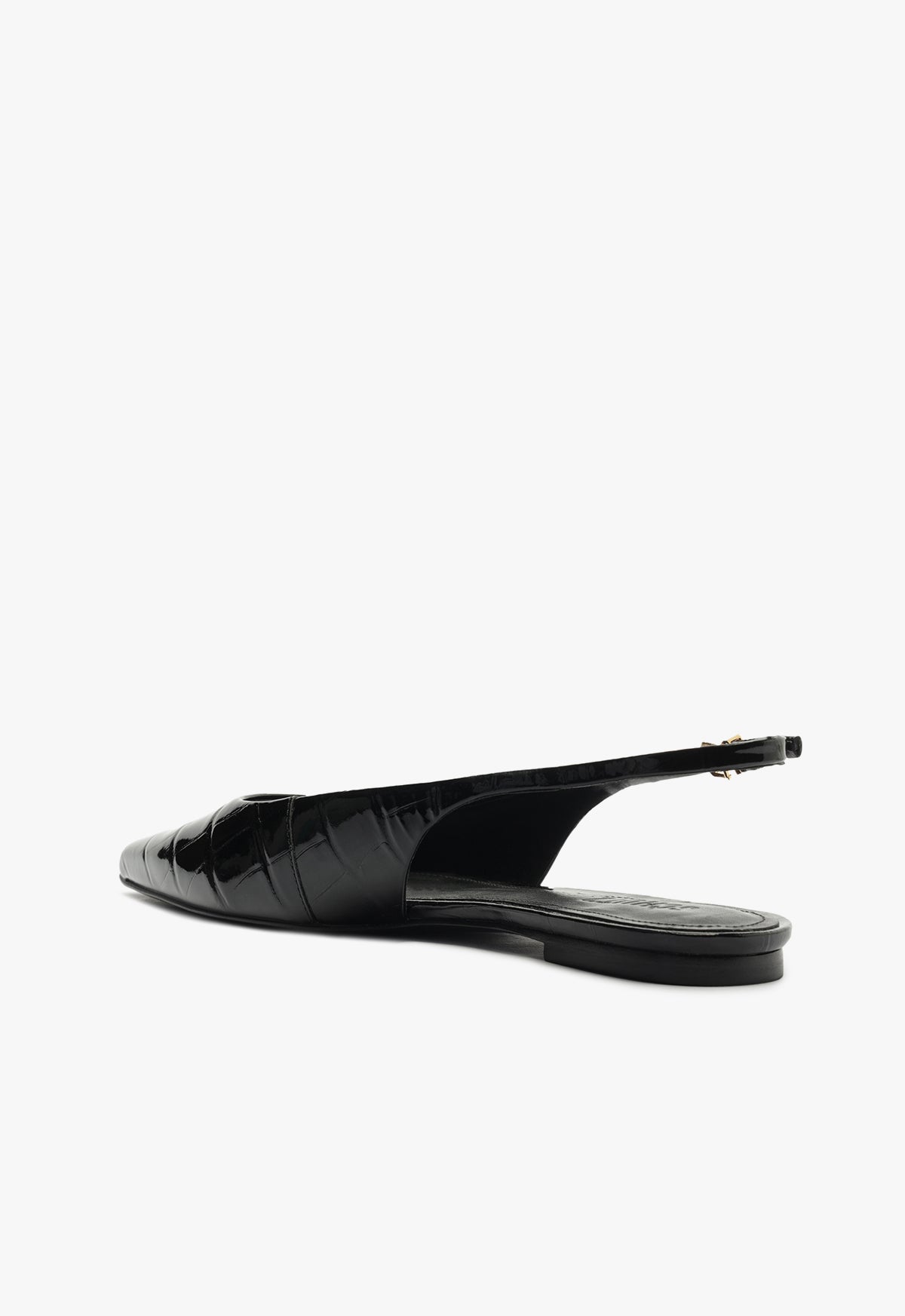 Paola Black Leather Flat RESORT 25 - Schutz Shoes