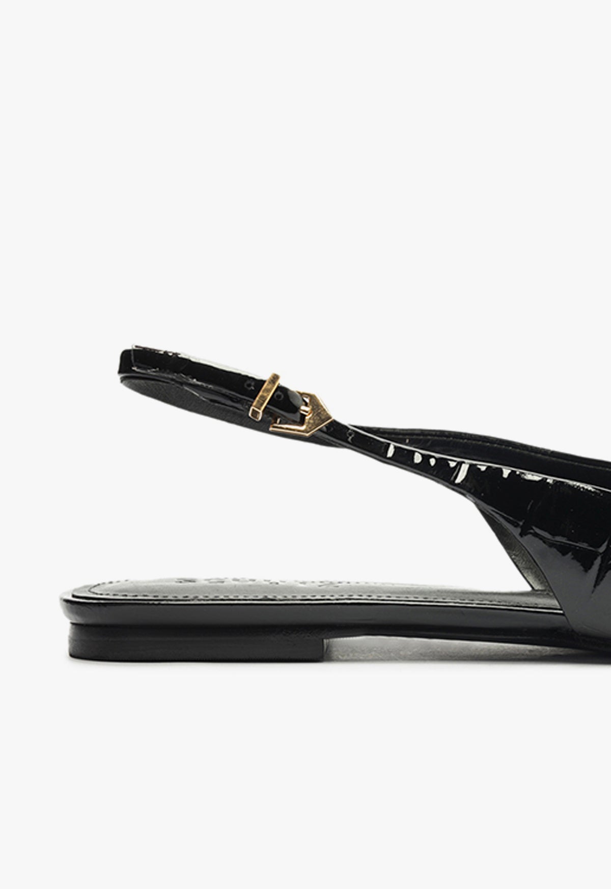 Paola Black Leather Flat RESORT 25 - Schutz Shoes