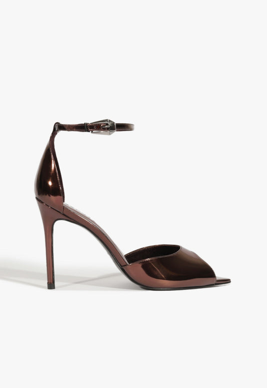 Lena Pump WINTER 24 5 Dark Brown Specchio Leather - Schutz Shoes