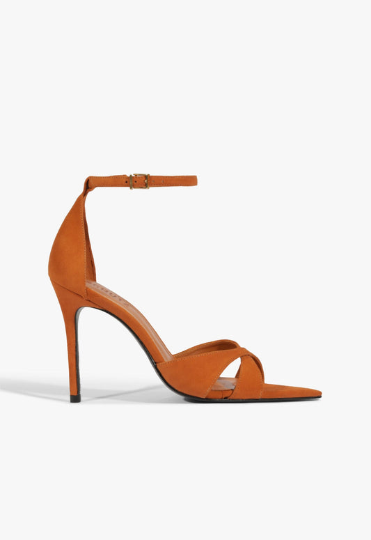 Hilda Leaf Suede Sandal PRE FALL 25 5 Brown Suede - Schutz Shoes