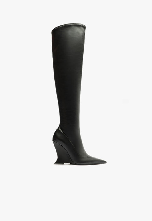 Siena Over The Knee Boot WINTER 24 5 Black Leather - Schutz Shoes