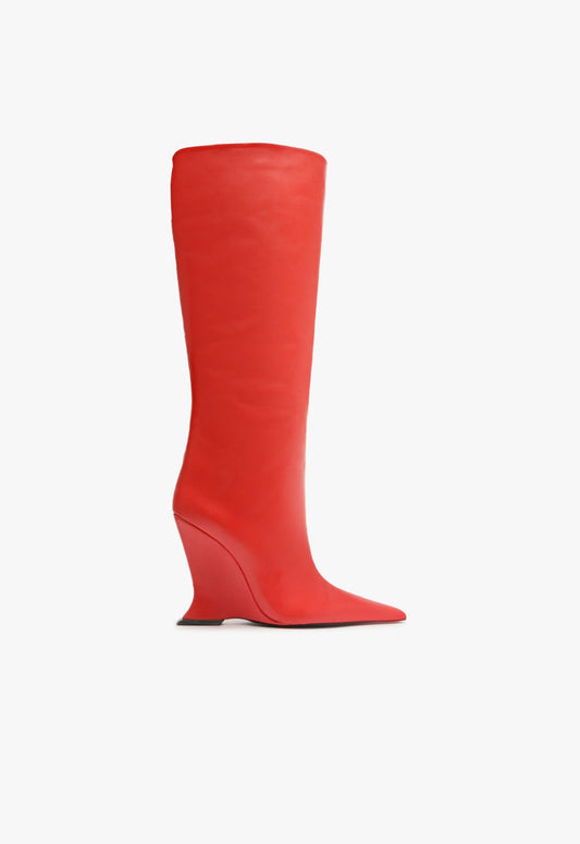Siena Boot WINTER 24 5 Red Atanado Leather - Schutz Shoes