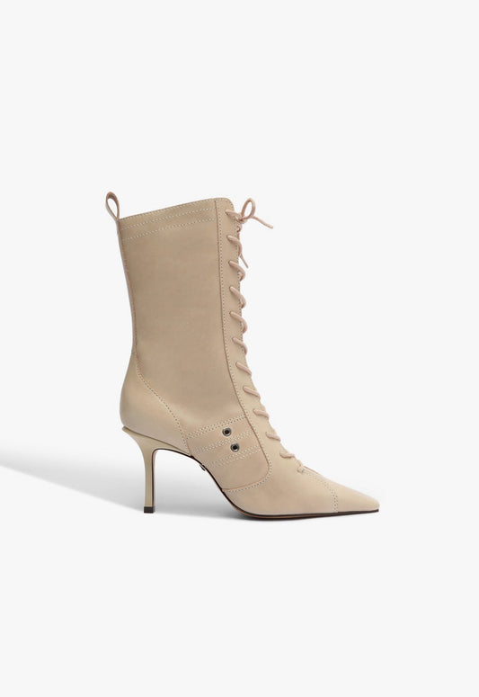 Balboa Leather Bootie FALL 24 5 Beige Leather - Schutz Shoes