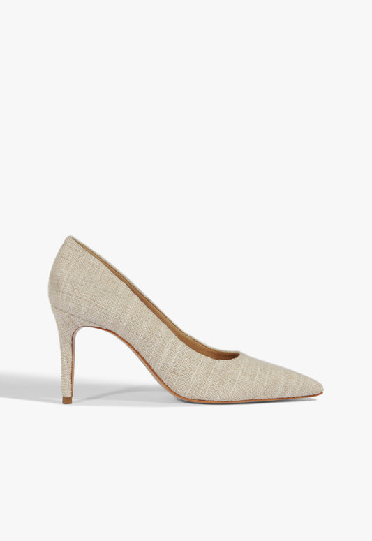 Lou Pump RESORT 25 5 Beige Fabric - Schutz Shoes