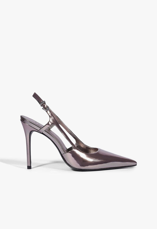 Boris Sling Pump WINTER 24 5 Silver Specchio Leather - Schutz Shoes