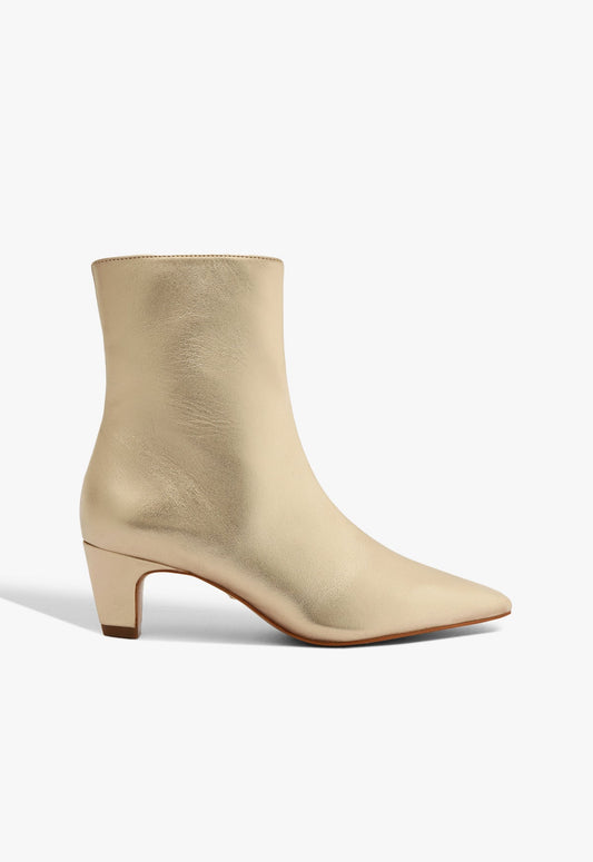 Dellia Metallic Bootie FALL 24 5 Gold Metallic - Schutz Shoes