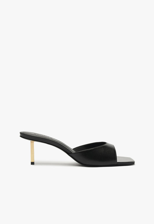 Dethalia Pin Sandal WINTER 24 5 Black Atanado Leather - Schutz Shoes