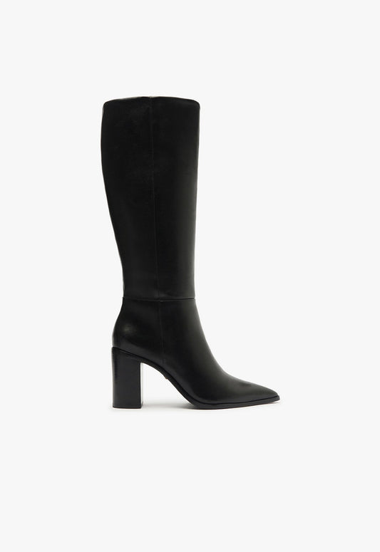 Mikki Up Block Boot CO 5 Black Leather - Schutz Shoes