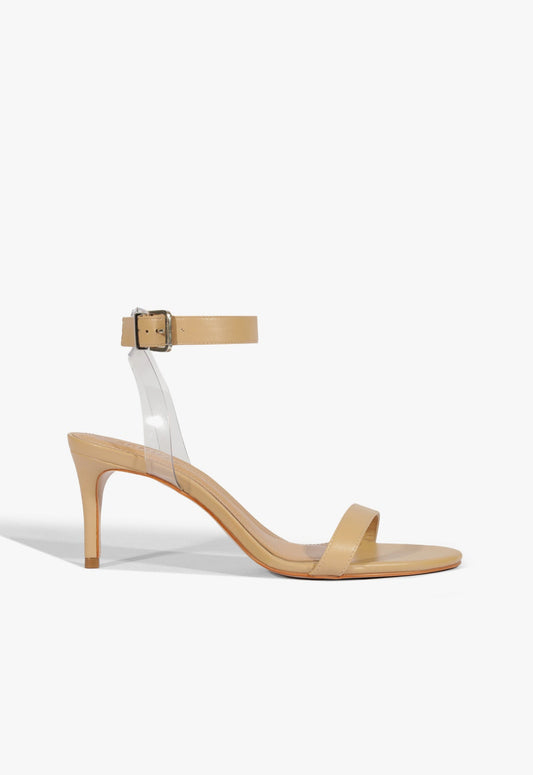 Irina Mid Sandal SPRING 25 5 Beige Leather - Schutz Shoes