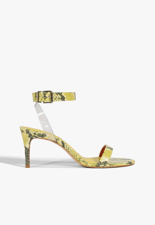 Irina Mid Sandal SPRING 25 5 Yellow Snake - Schutz Shoes