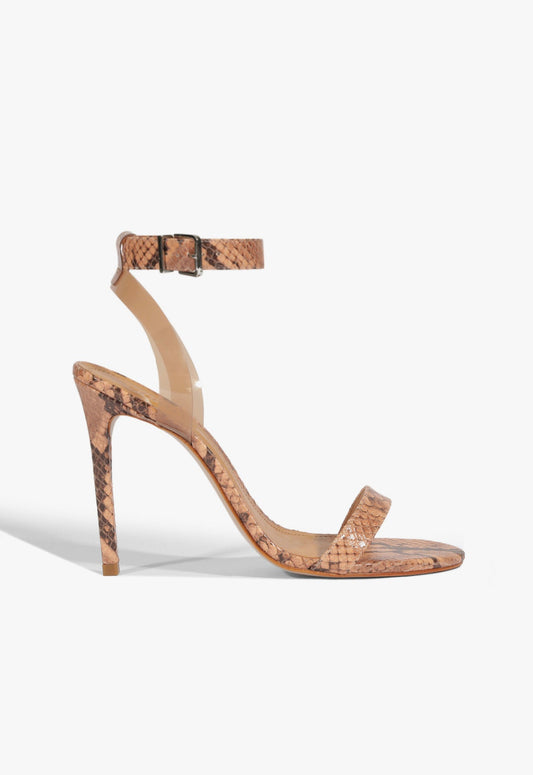 Irina Sandal SPRING 25 5 Brown Snake - Schutz Shoes