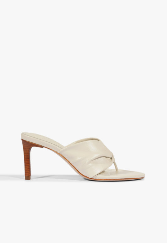 Lori Mid Leather Sandal SPRING 25 5 Pearl Leather - Schutz Shoes
