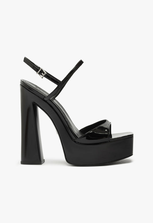 Arlene Platform Sandal WINTER 24 5 Black Patent Leather - Schutz Shoes