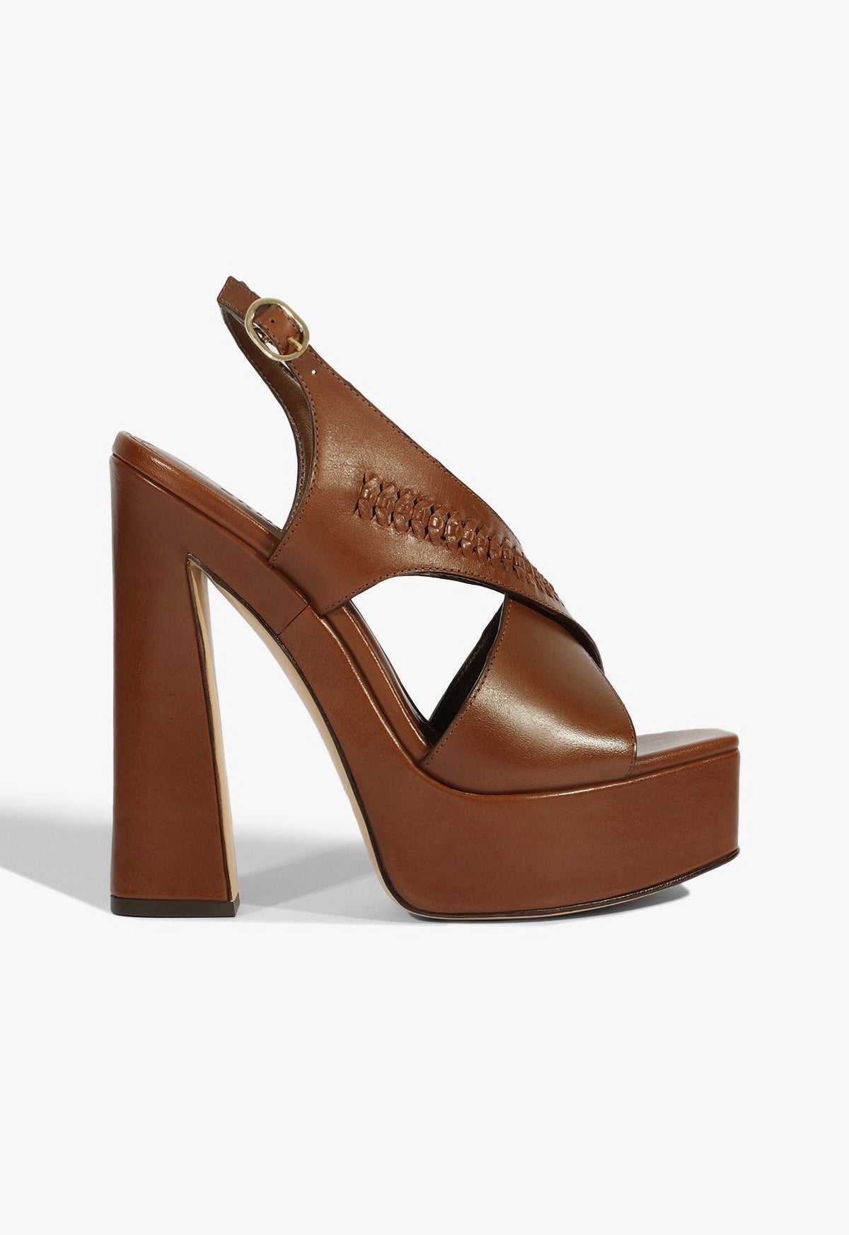 Blake Platform Sandal SUMMER 25 5 Brown Leather - Schutz Shoes