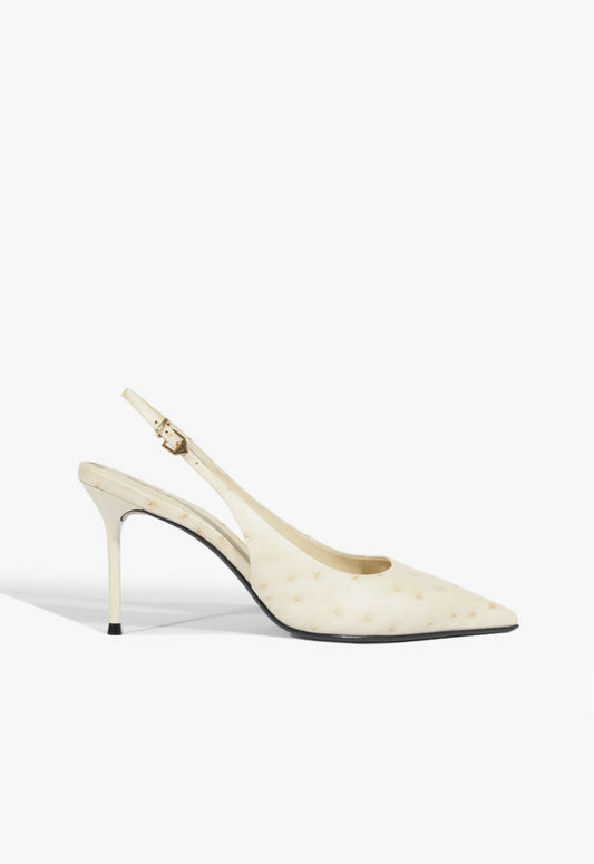 Paola Leather Pump Pre Fall 25 5 Egg Shell Leather - Schutz Shoes