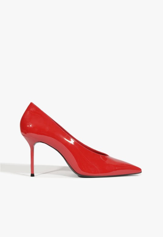 Alicia Pump WINTER 24 5 Scarlet Patent Leather - Schutz Shoes