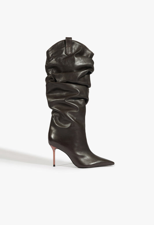 Beverly Boot WINTER 24 5 Dark Brown Atanado Leather - Schutz Shoes