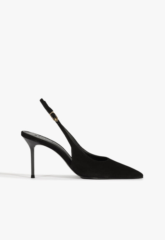 Alicia Sling Suede Pump PRE FALL 25 5 Black Suede - Schutz Shoes