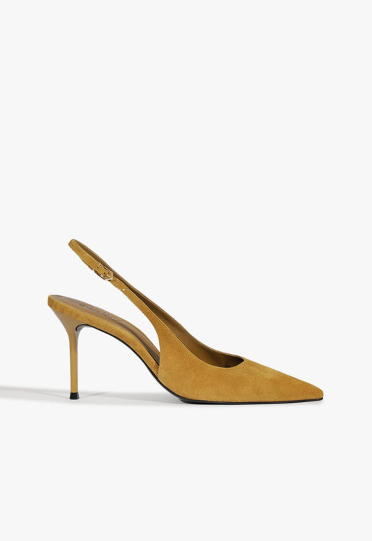 Alicia Sling Suede Pump PRE FALL 25 5 Yellow Suede - Schutz Shoes