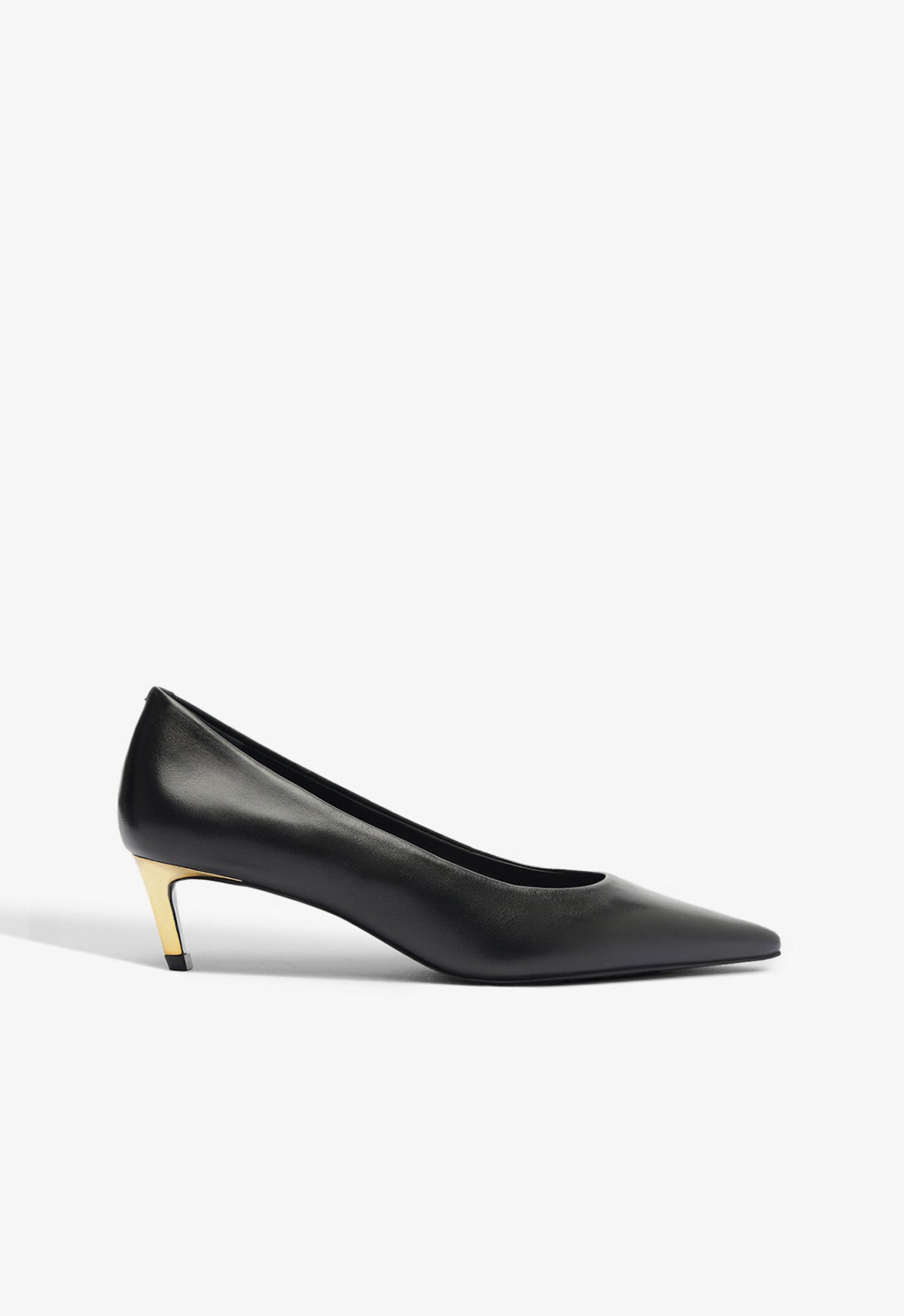 Lou Lo Curve Leather Pump WINTER 24 5 Black Leather - Schutz Shoes