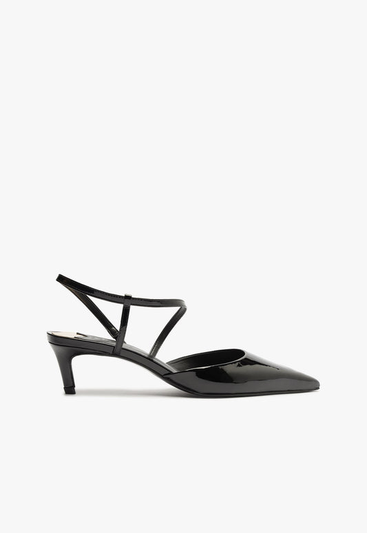 Annie Mid Pump RESORT 25 5 Black Patent - Schutz Shoes