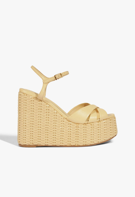 Keefa Sandal RESORT 25 5 Beige Leather - Schutz Shoes