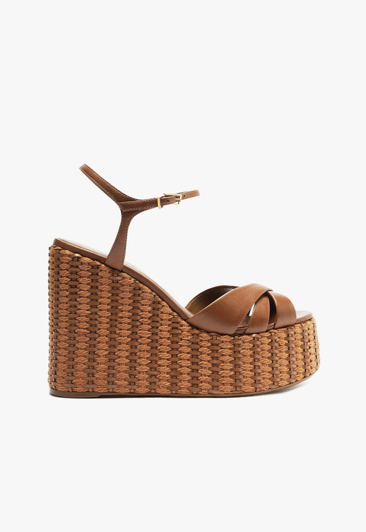 Keefa Sandal RESORT 25 5 Brown Leather - Schutz Shoes