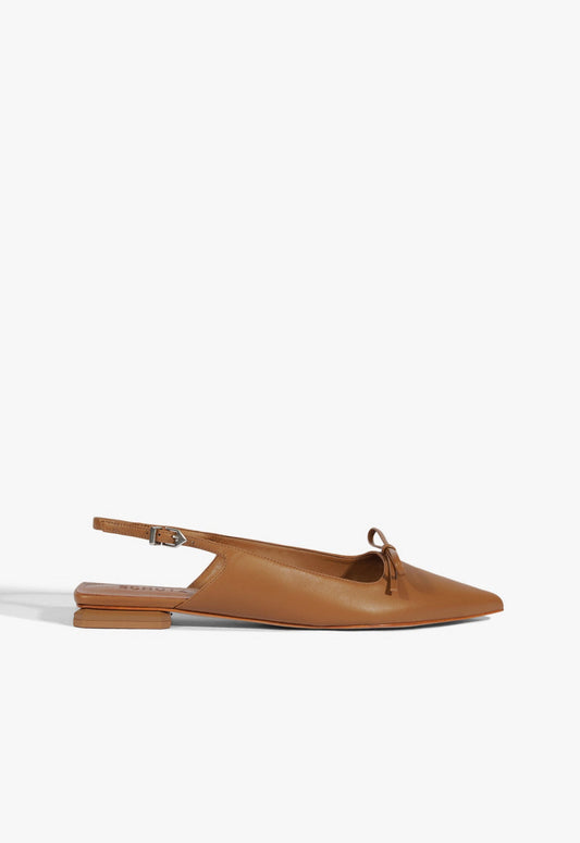 Violetta Sculpt Flat SPRING 25 5 Caramel Coffee Leather - Schutz Shoes