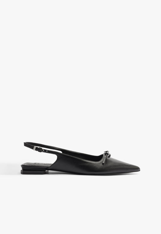 Violetta Sculpt Flat SPRING 25 5 Black Leather - Schutz Shoes