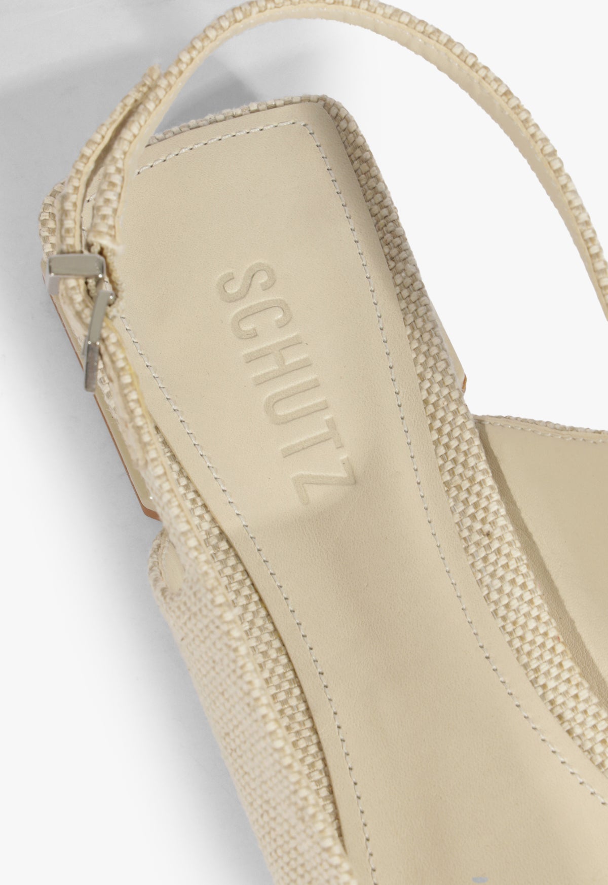 Violetta White Linen Ballet Flat SPRING 25 - Schutz Shoes