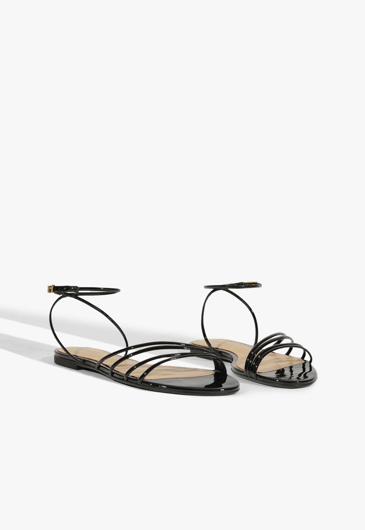 Inez Black Leather Flat Sandal SPRING 25 - Schutz Shoes