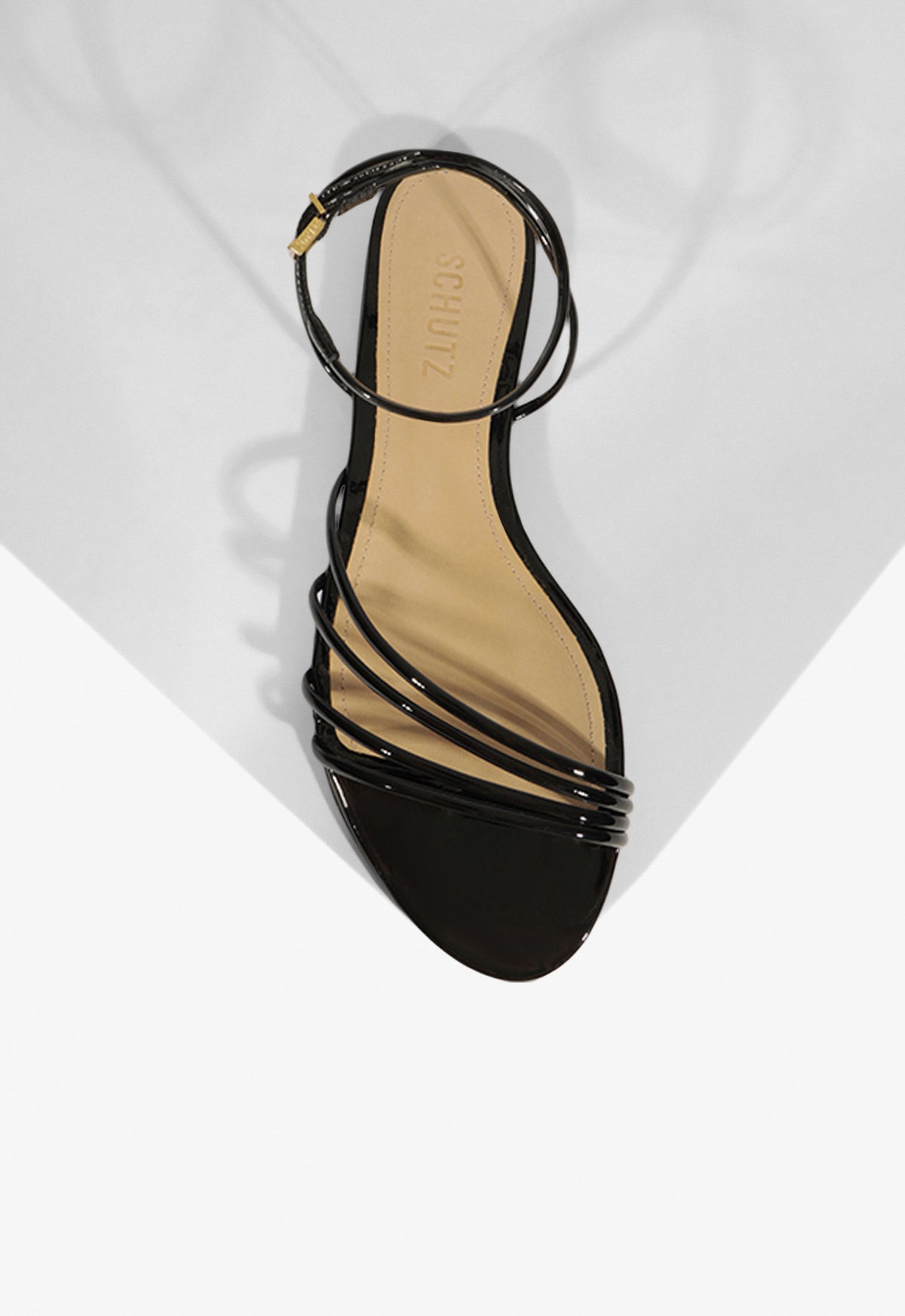 Inez Black Leather Flat Sandal SPRING 25 - Schutz Shoes