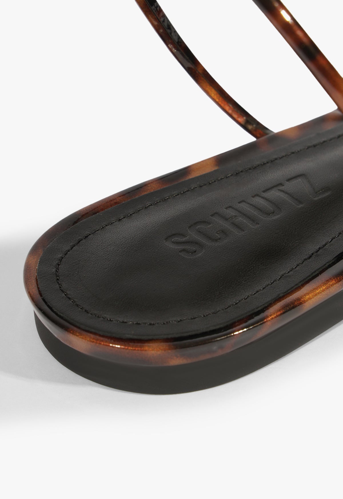 Inez Animal Print Leather Flat Sandal SPRING 25 - Schutz Shoes