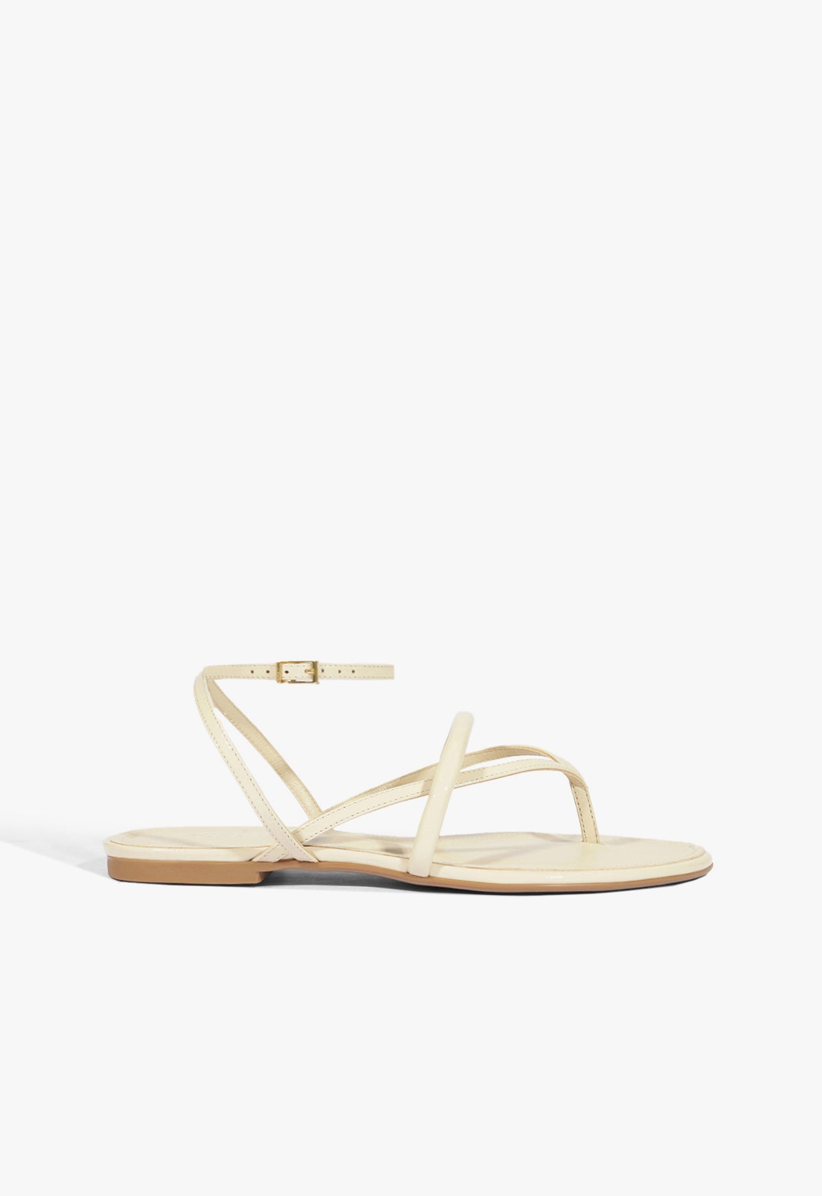 Diana Sandal SUMMER 25 5 Beige Patent - Schutz Shoes