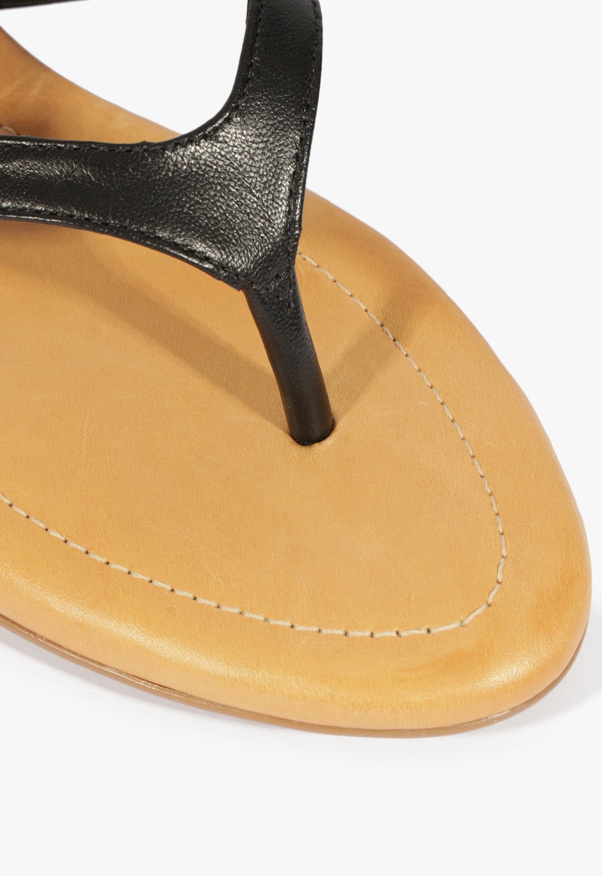 Sonia Black Leather Flat Sandal SUMMER 25 - Schutz Shoes