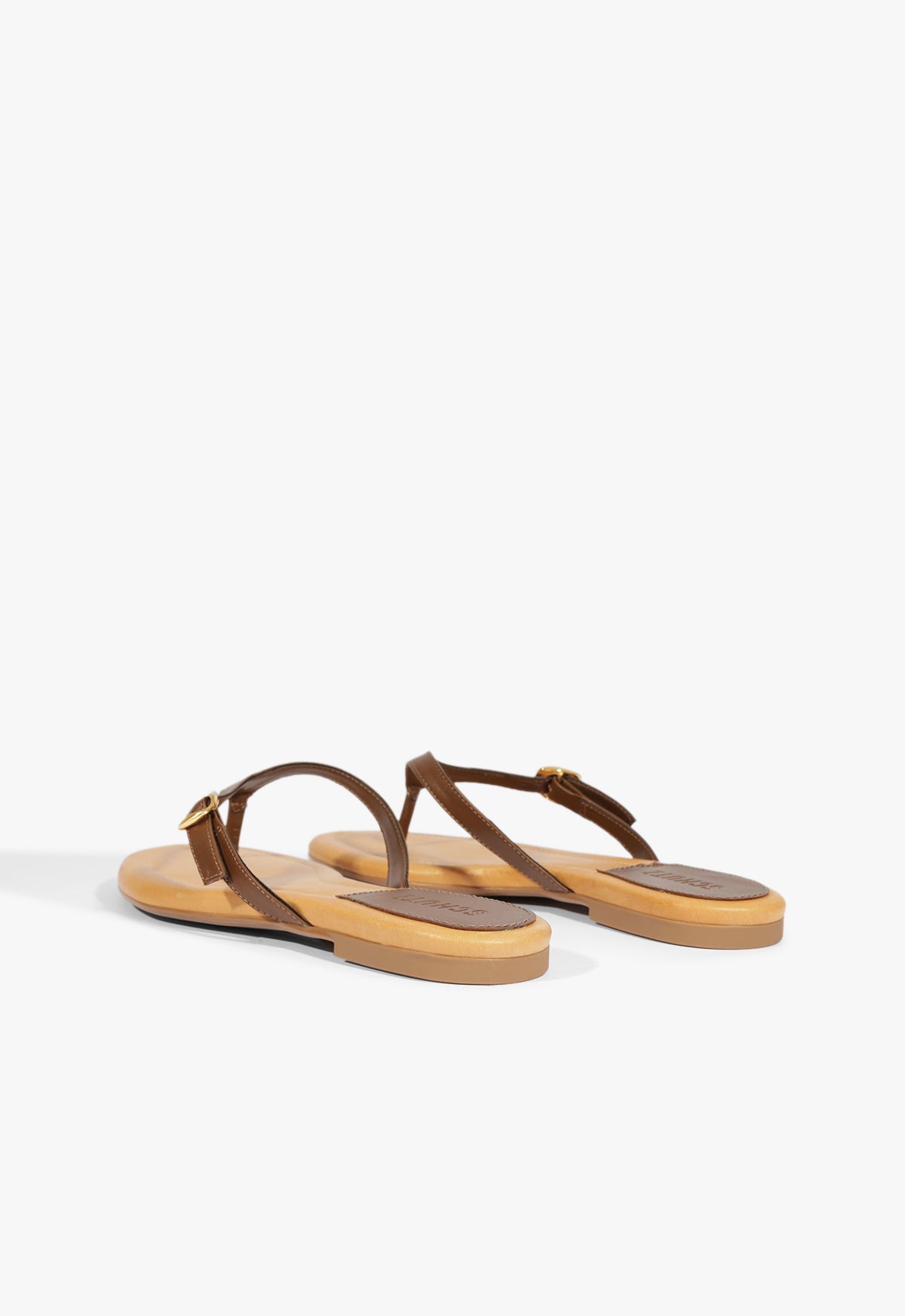 Sonia Brown Leather Flat Sandal SUMMER 25 - Schutz Shoes