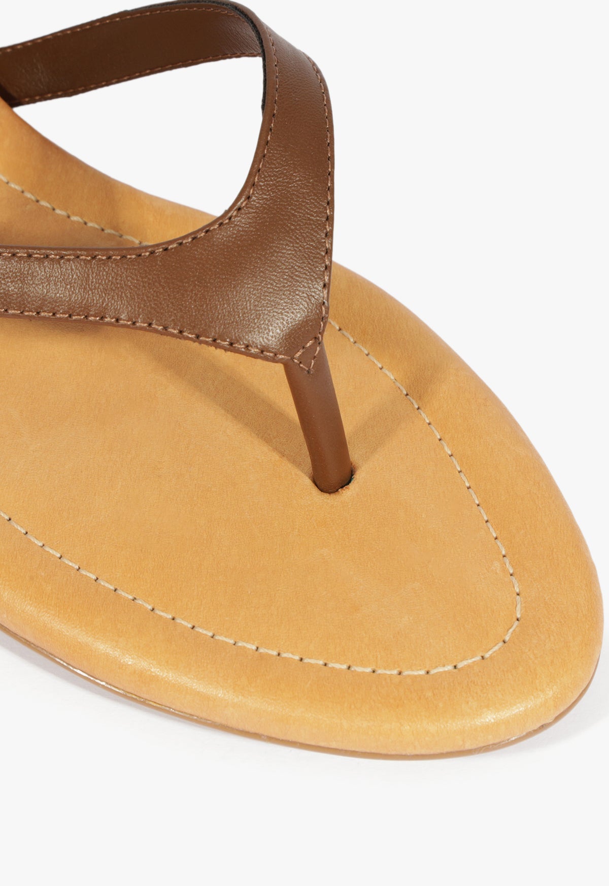 Sonia Brown Leather Flat Sandal SUMMER 25 - Schutz Shoes