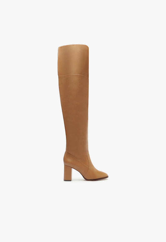 Terrance Over the Knee Block Boot FALL 24 5 Brown Leather - Schutz Shoes