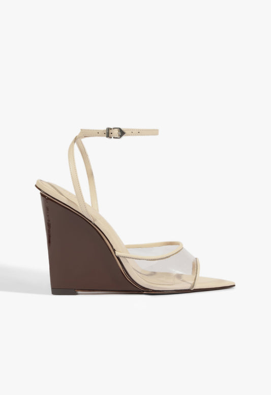 Elodie Sandal HIGH SUMMER 25 5 Off White Vinyl - Schutz Shoes