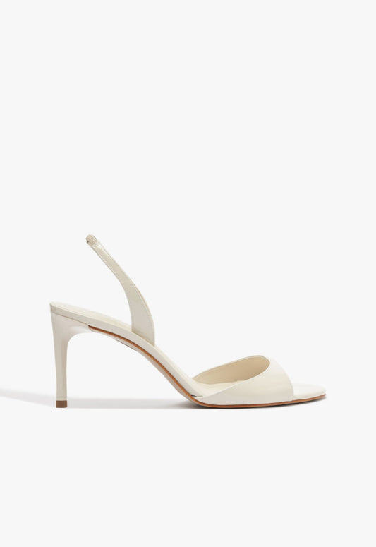 Scarlett Sling Mid Patent Sandal PRE FALL 25 5 White Patent - Schutz Shoes