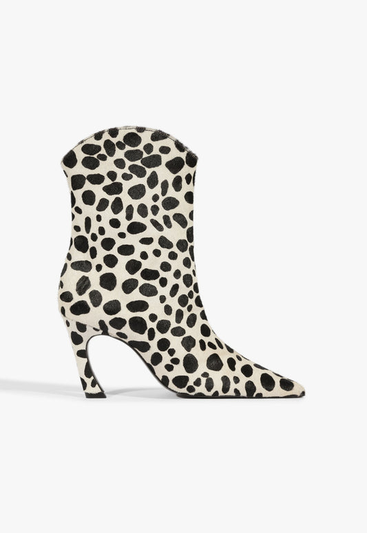 Maryann Curve Hair Calf Bootie PRE FALL 25 5 White Hair Calf - Schutz Shoes