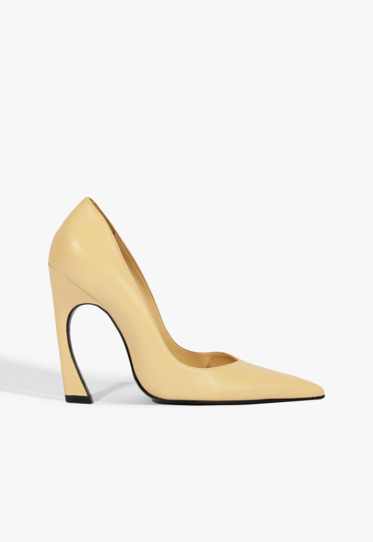 Lexi High Sculptural Beige Pump RESORT 25 5 Beige Leather - Schutz Shoes