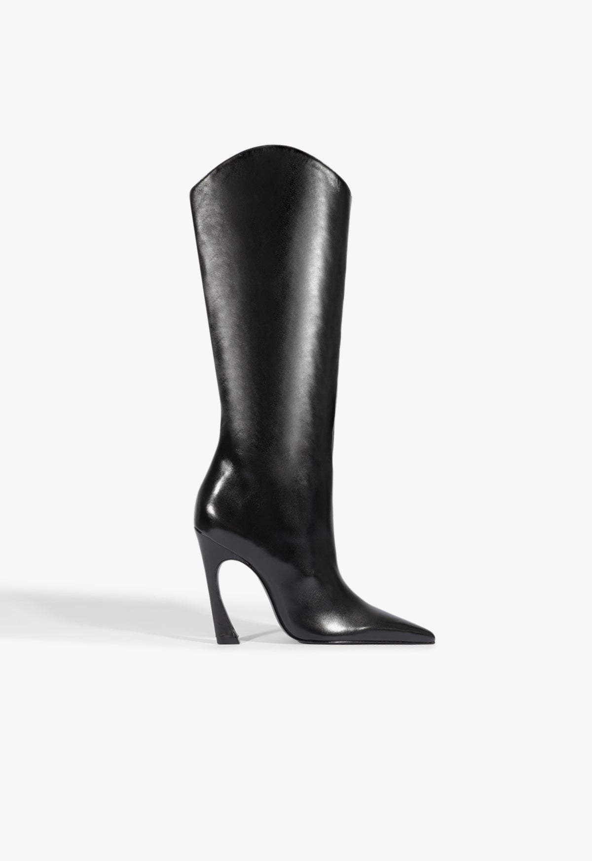 Maryann Up Curve Leather Boot PRE FALL 25 5 Black Leather - Schutz Shoes