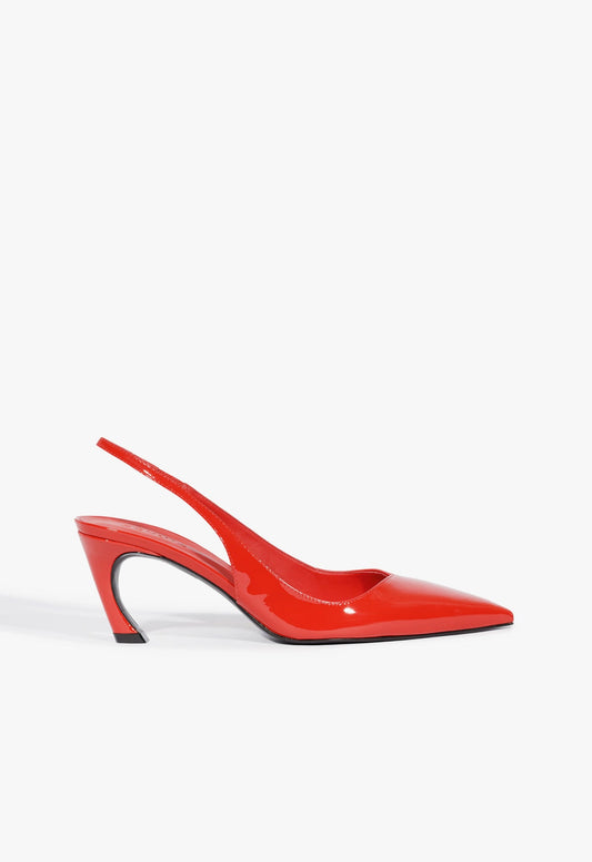 Lexi Sling Mid Pump PRE FALL 24 5 Red Patent Leather - Schutz Shoes