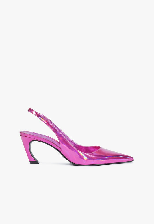 Lexi Sling Mid Specchio Pump PRE FALL 24 5 Fuchsia Specchio - Schutz Shoes