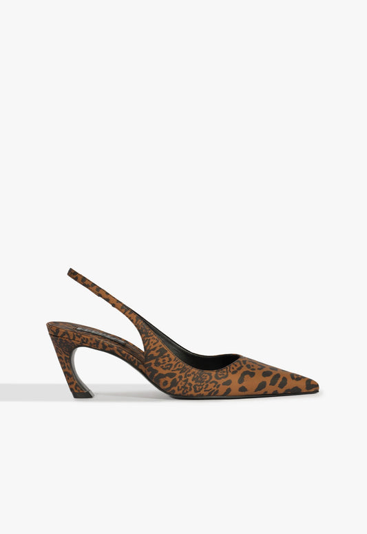 Lexi Sling Mid Pump WINTER 24 5 Animal Print Leather - Schutz Shoes