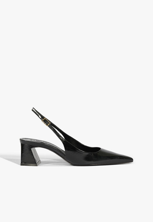 Rhonda Mid Patent Pump PRE FALL 25 5 Black Patent - Schutz Shoes