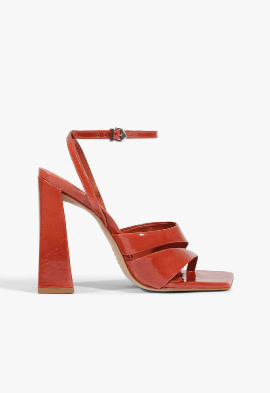Madeline Sandal HIGH SUMMER 25 5 Caiena Red Leather - Schutz Shoes