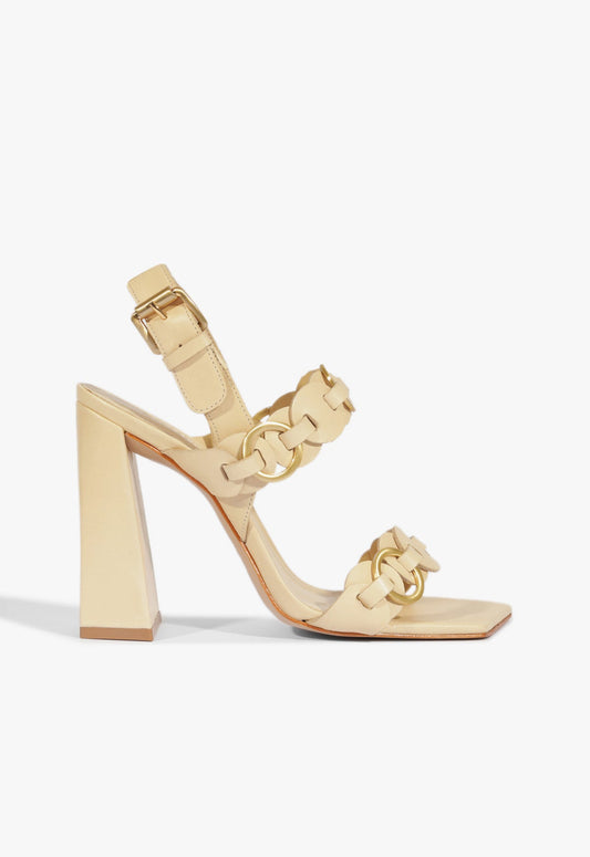 Selina Sandal HIGH SUMMER 25 5 Natural Nibs Leather - Schutz Shoes