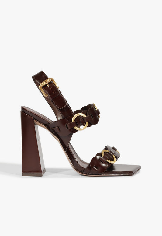 Selina Sandal HIGH SUMMER 25 5 Root Brown Leather - Schutz Shoes